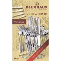 Купить набор столовых приборов 24 предмета на подставке Blumhaus Versailles в магазине Fen-Shy.ru |Versailles 24 предмета | Blumhaus  Versailles 24 предмета | Блюмхаус  Versailles 24 предмета | Versailles 24 предмета | Blumhaus  Versailles на подставке | 
