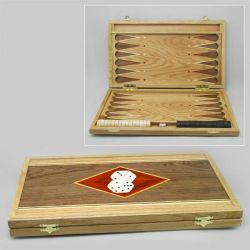 Нарды стандартные "Кубики", массив дуба с худож. инкрустацией